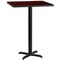 Emma and Oliver 24" Square Laminate Table Top with 22"x22" Bar Height Table Base